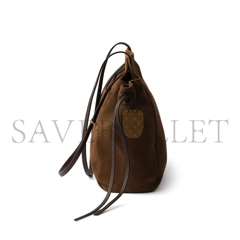Pra*a ALLUSION MEDIUM SUEDE TOTE BAG 1BG641 (32*28*14cm)